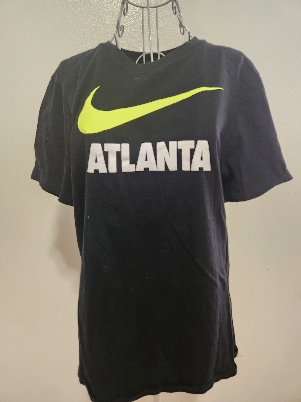 Nike Sportswear Atlanta City Series T-Shirt Black Volt Green Swoosh